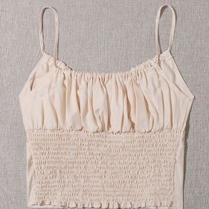 Know front shirred bustier cami top